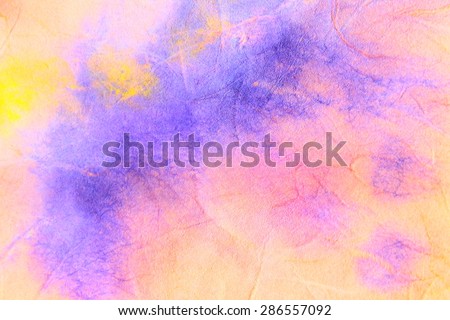Abstract watercolor painting with on the colored silk paper. Pink. Backgrounds & textures shop.