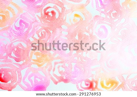 Abstract watercolor roses with pearl effect. Red. Backgrounds & textures shop.