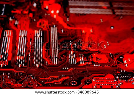 Circuit board. Electronic computer hardware technology. Motherboard digital chip. Tech science background. Integrated communication processor. Information engineering component. Retro style
