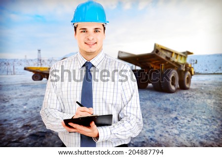 Photo of a mining engineer Photo of a mining engineer