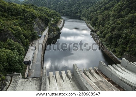 Lipno dam on the river Vltava, Czech republic, Europe