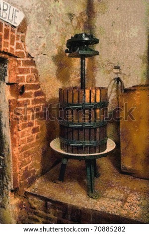 wine press, Moravia, Czech Republic