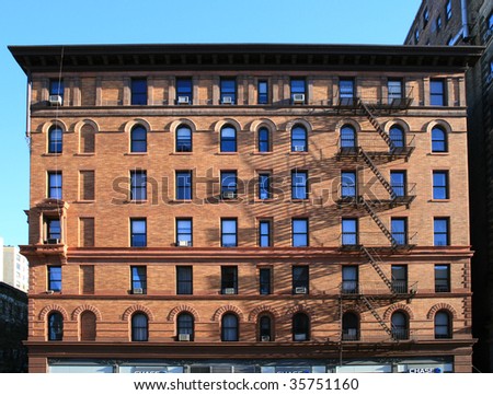 a facade of a new york city building