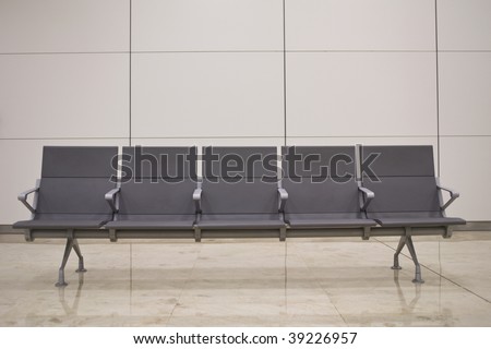 Waiting Room Chairs on Waiting Room   Chairs Against A Grey Wall Stock Photo 39226957