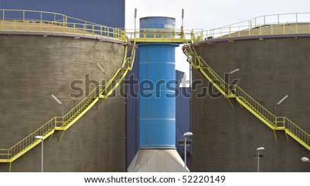tanks for petrol and oil in tank farm