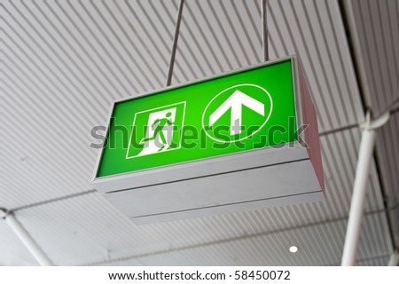 emergency exit sign. stock photo : Emergency exit