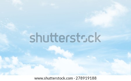 Clear blue sky with white cloud background. Sky wallpaper.