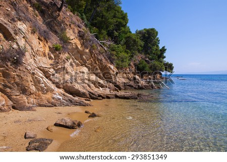 Island skiathos greece. Luxury Island-Skiathos.Greece island.Paradise beach