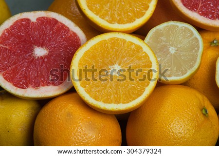 Citrus fruits.fresh citrus fruits.Mixed citruses, oranges, lemon,mandarin,grapefruit. Fresh citrus fruits background.