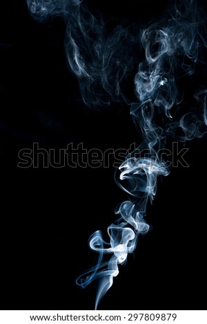 abstract smoke on black background, Beautiful abstract figure of the smoke on background.