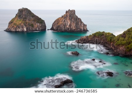 Two Brothers mountains in Fernando de Noronha