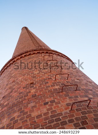 Brick tower in a sugar plant
