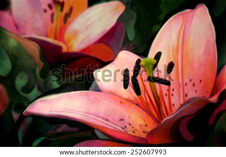 lily abstract painting
