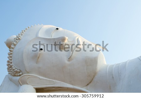 Sleep Buddha image in Ayutthaya thailand