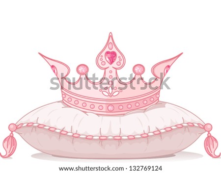 Adorable crown on the pillow Adorable crown on the pillow