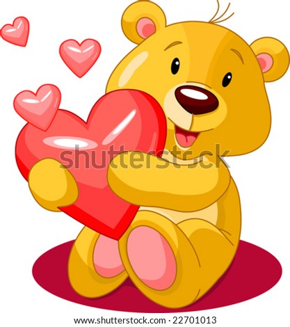 Bear Holding Heart