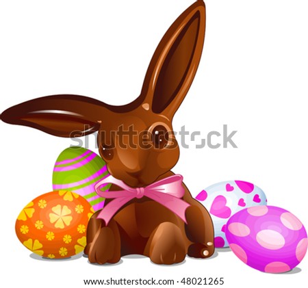 easter bunnies eggs. unny with Easter Eggs