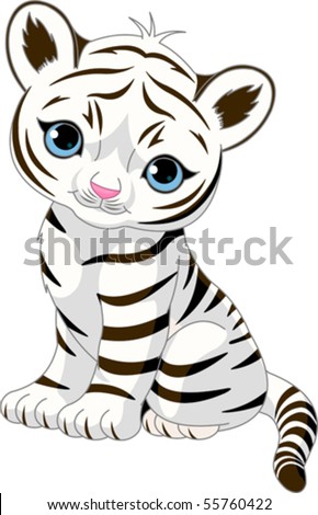 cute tiger cubs wallpapers. stock vector : A cute