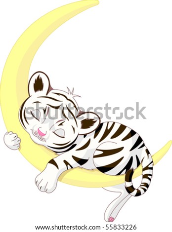cute white tiger wallpaper. stock vector : A cute