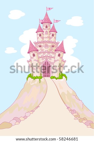 Invitation card with Magic Fairy Tale Princess Castle Invitation card with Magic Fairy Tale Princess Castle