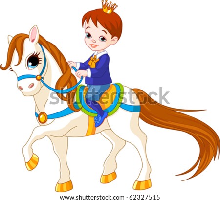 prince riding a horse