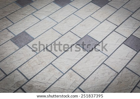 Ceramic rustic tiled floor