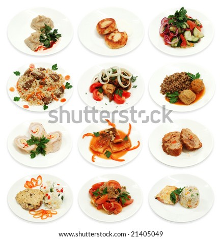 Collection of different food isolated on a white background. Look for more in MY PORTFOLIO