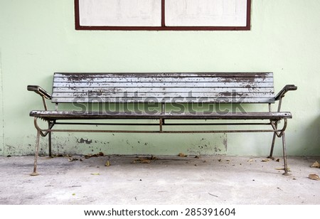 Long bench in bottom of the window.
