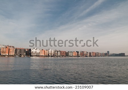 \'skyline\' Java-island in Amsterdam