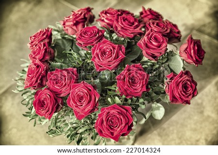 bouquet of red roses background