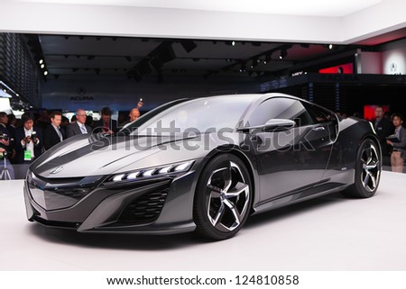 2013 Acura  on Detroit   January 15   Acura Debuts The Nsx Concept Ii At The North