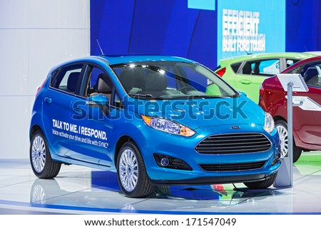DETROIT - JANUARY 14 : A Ford C-Max with SYNC technology on display at the North American International Auto Show media preview  January 14, 2014 in Detroit, Michigan.