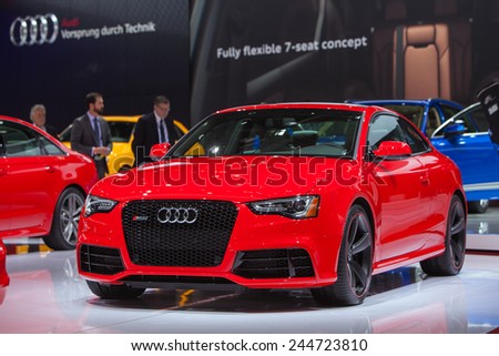 DETROIT JANUARY 13 An Audi RS5 is on display January 13th 2015 at the 2015 North American International Auto Show in Detroit Michigan DETROIT JANUARY 13 An Audi RS5 is on display January 13th 2015 at the 2015 North American International Auto Show in Detroit Michigan