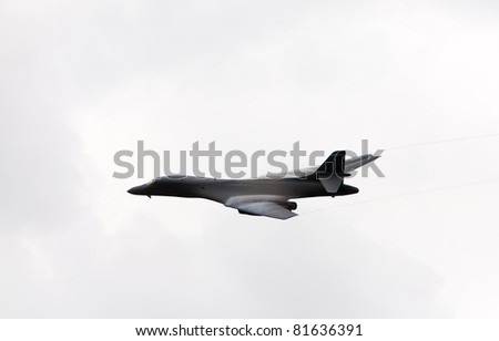 YPSILANTI, MI - JULY 24 : The B-1 Lancer makes a high speed pass at the Thunder Over Michigan air show on July 24th, 2011 in Ypsilanti, Michigan.