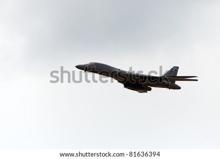 YPSILANTI, MI - JULY 24 : The B-1 Lancer flys over at the Thunder Over Michigan air show on July 24th, 2011 in Ypsilanti, Michigan.