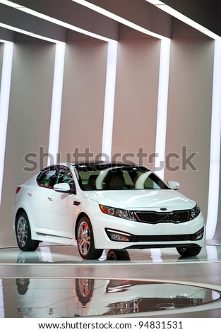 CHICAGO - FEBRUARY 8: The new Kia Optima Limited is displayed at the 2012 Chicago Auto Show Media Preview on February 8, 2012 in Chicago, Illinois.