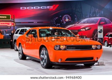 CHICAGO - FEB 8: The 2012 Dodge Challenger at the 2012 Chicago Auto Show Media Preview on February 8, 2012 in Chicago, Illinois.