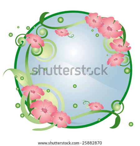 Abstract round floral background