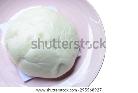 Steamed bread , Pork Buns , steamed stuff bun, on white background
