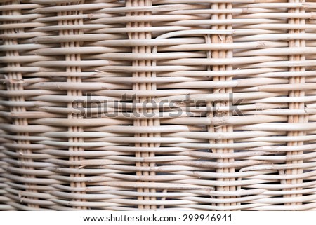 close up of basket wicker, rattan background
