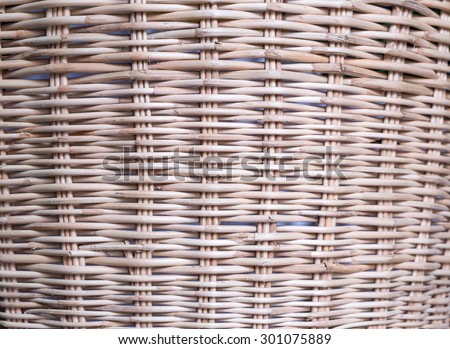 close up of basket wicker, rattan background