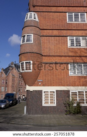 Amsterdam,The Netherlands-march 1,2015: Ship Museum is a museum in Amsterdam. The museum is dedicated to the Amsterdam School. The building is considered a leading example of this architectural style.