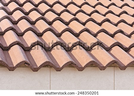 detail of red tiled roof