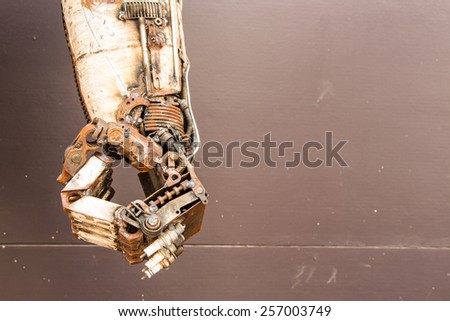 hand of robot background