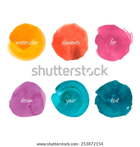 Water color circle on a white background