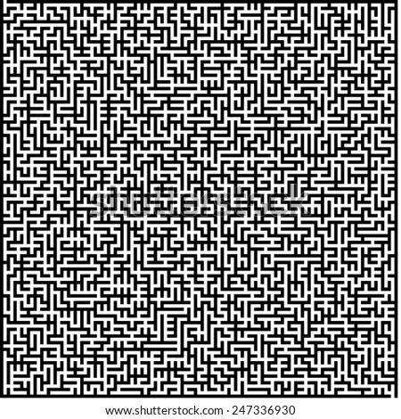 Maze pattern black and white