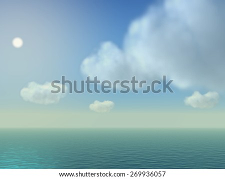 Horizon (Clouds, Sky and Sea) - Digital Rendering