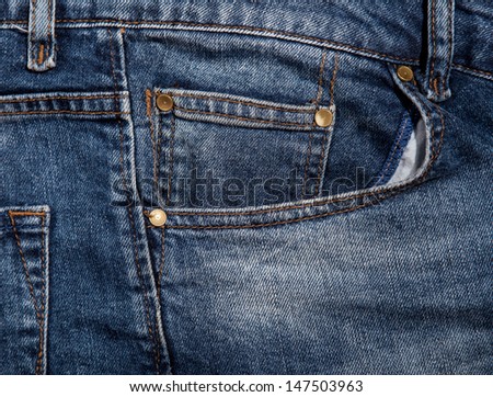 Jeans pocket for background