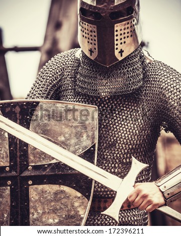 Knight. Photo in vintage style.
