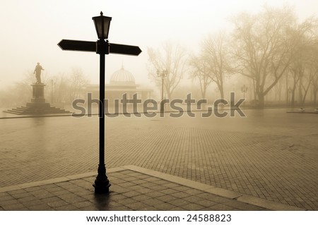 time in fog, City centre